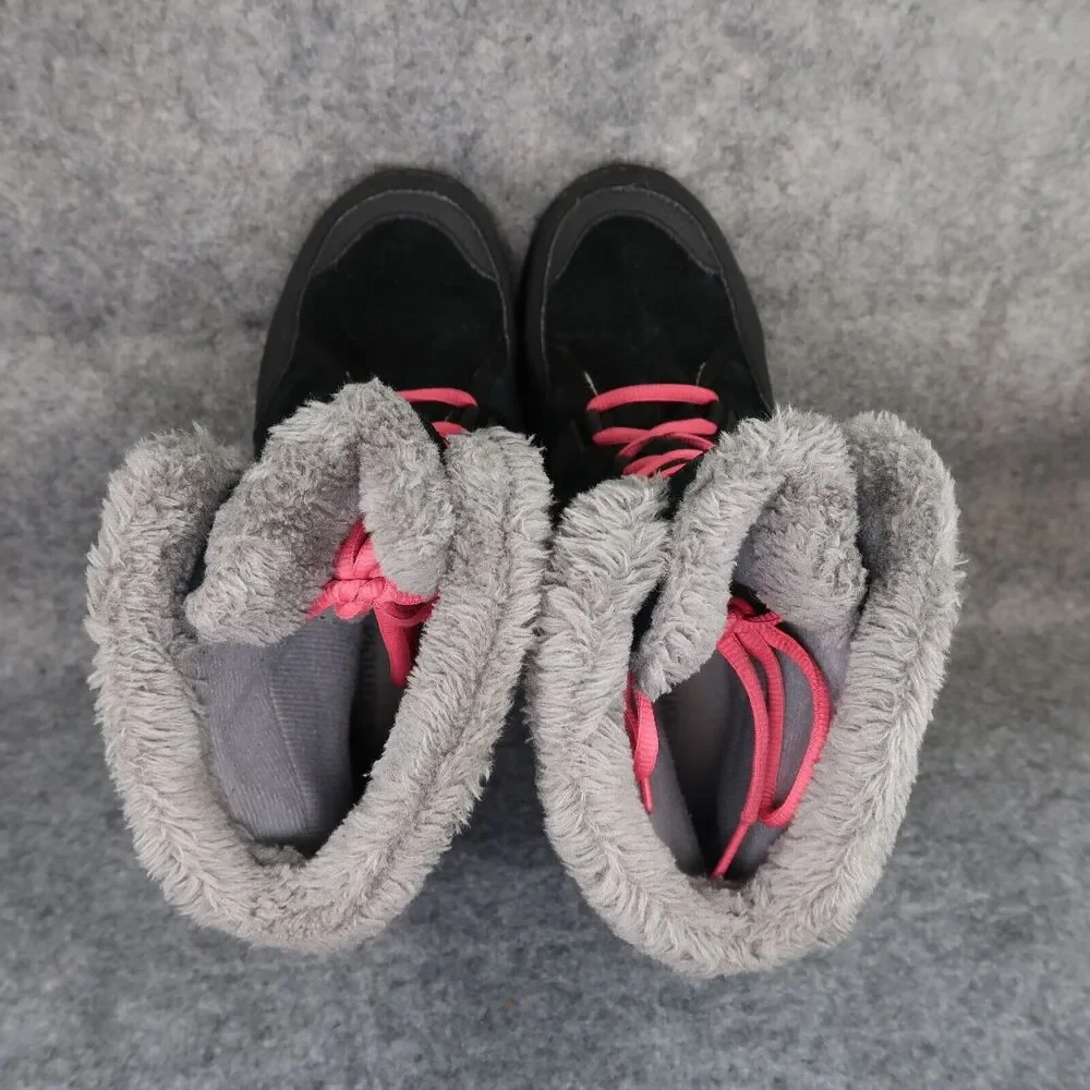 Columbia Shoes Kids 6 Boots Winter Snow Ice Maiden Leather Quilted Waterproof